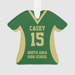 Fußball Sport Jersey Green und Gold Ornament