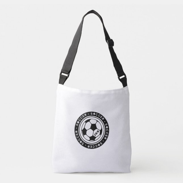 Fußball Sport Monogram Crossbody Bag Tragetaschen Mit Langen Trägern (Vorderseite)