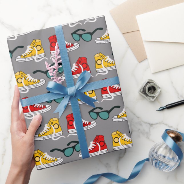 Fußball Sport Shows Muster Geschenkpapier (Schenken)