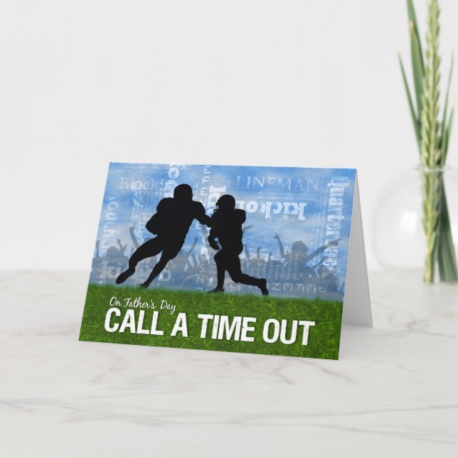 Fußball Sport Thema Vatertag Karte (Vorderseite)