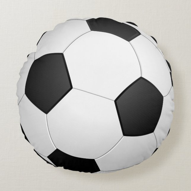 Fußball sportlich rundes kissen (Vorderseite)