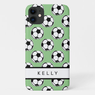 Fußball-Sportmuster personalisierter Name Case-Mate iPhone Hülle