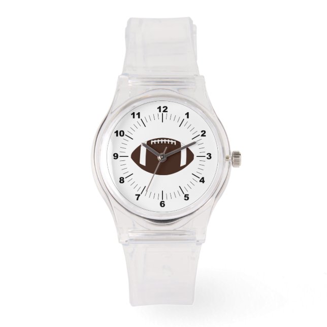 Fußball-Sportpink-Silikon-Uhr Armbanduhr (Vorderseite)