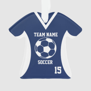 Fußball Sports Jersey Blue mit Foto Ornament