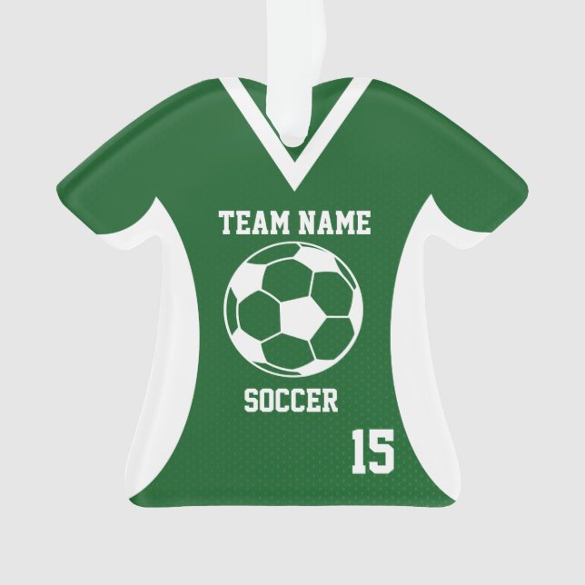 Fußball Sports Jersey Green mit Foto Ornament (Vorderseite)