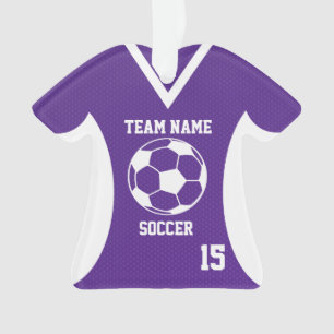Fußball Sports Jersey Lila mit Foto Ornament