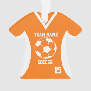 Fußball Sports Jersey Orange mit Foto Ornament