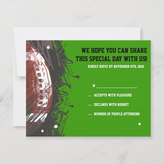 Fußball Spritzer Bar Bat Mitzvah Replik Karte (Vorderseite)