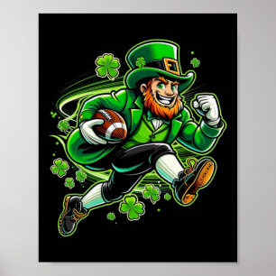 Fußball St. Patricks Day Irischer Fußll  Poster