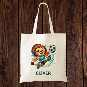 Fußball-Star Süßer Löwe Tragetasche