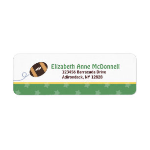 Fußball-Star-Thema Sport Custom Address Labels
