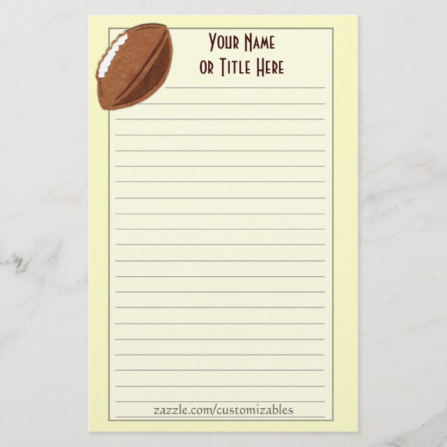 Fußball stationär briefpapier (Vorderseite)