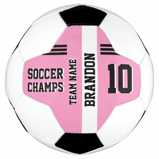 Fußball-Stempel Rosa Basis personalisierter Sports Fußball (Vorderseite)