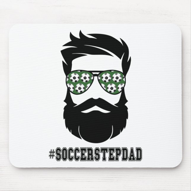 Fußball Stepdad mit Bart Step Vater Step Mousepad (Vorne)