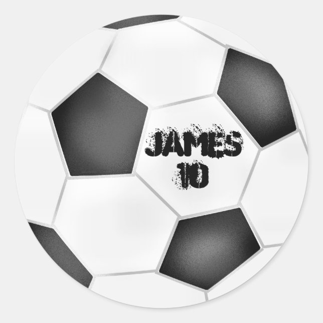 Fußball-Sticker Runder Aufkleber (Vorderseite)