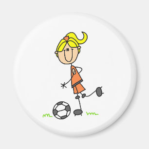 Fußball-Strichmännchen-Magnet Magnet
