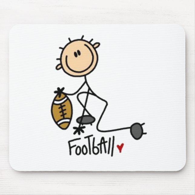 Fußball-Strichmännchen Mousepad (Vorne)