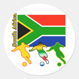Fußball Südafrika Runder Aufkleber