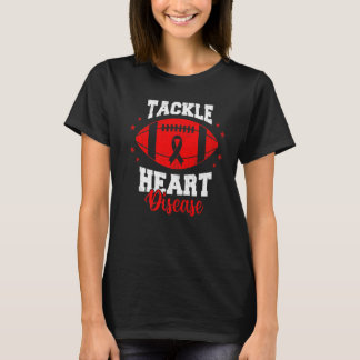 Fußball Tackle Herzerkrankung Retro Bewusstsein Ro T-Shirt