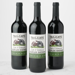 Fußball-Tailgate & Celebrate Touchdown-Paare Weinetikett