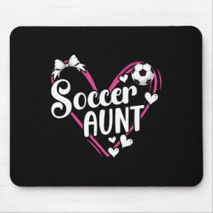 Fußball-Tante Herz-Tante eines Fußballspielers Tan Mousepad