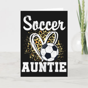 Fußball Tante Leopard Herz Karte