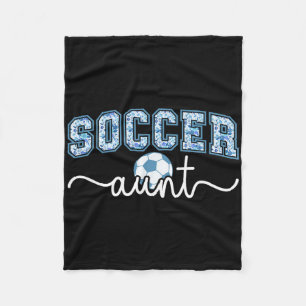 Fußball-Tante Tante, die stolz auf einen Fußballsp Fleecedecke