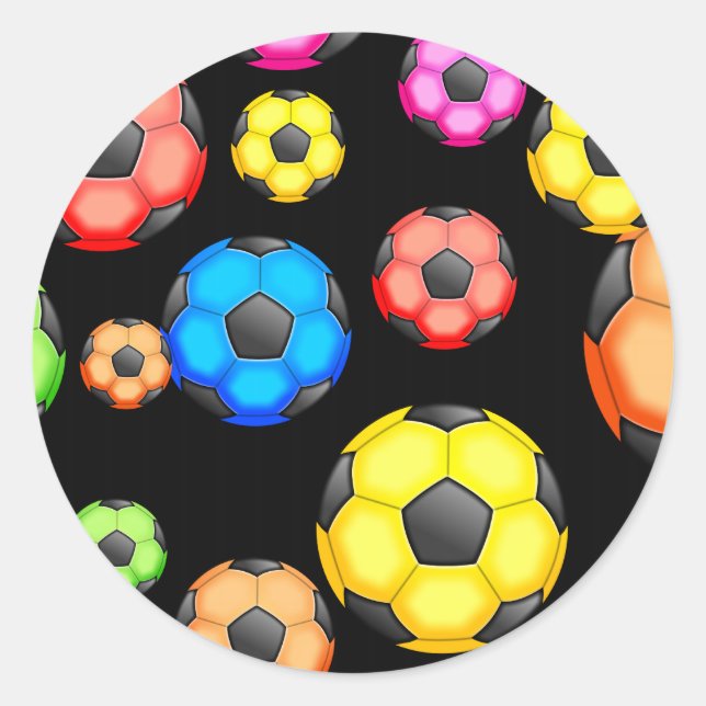 Fußball-Tapete Runder Aufkleber (Vorderseite)