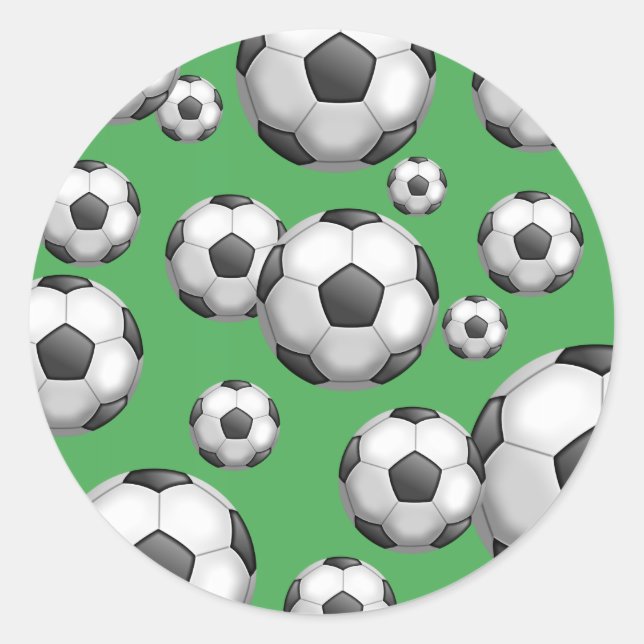 Fußball-Tapete Runder Aufkleber (Vorderseite)