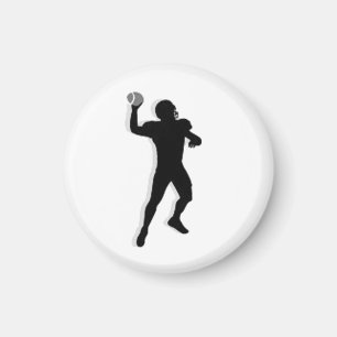 Fußball TD ETIKETTIEREN den Weißen-L Quarterback Magnet