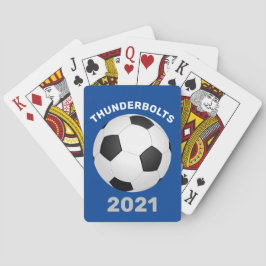 Fußball-Team Blaue Personalisierte Spielkarten