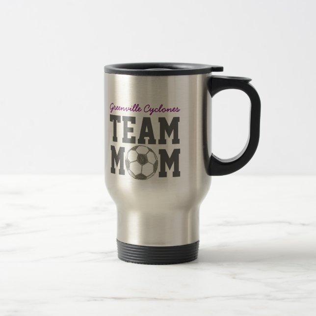 Fußball-Team-Mama-Geschenk-Tasse Reisebecher (Rechts)