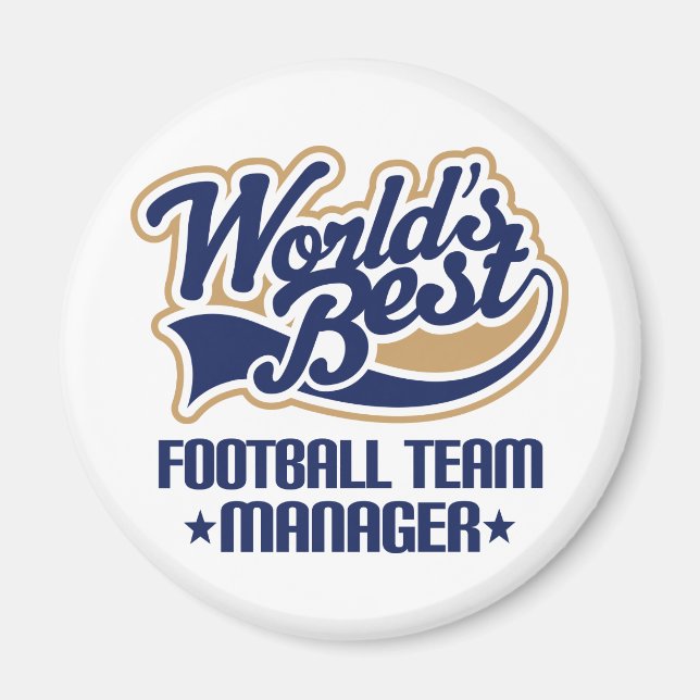 Fußball Team Manager Geschenk Magnet (Vorne)