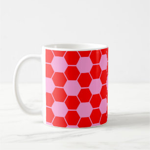 Fußball-Textur - Rot & Pink Kaffeetasse