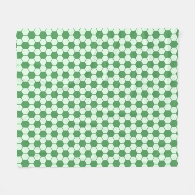 Fußball-Texturmuster - Grün   Fleecedecke (Vorderseite (Horizontal))