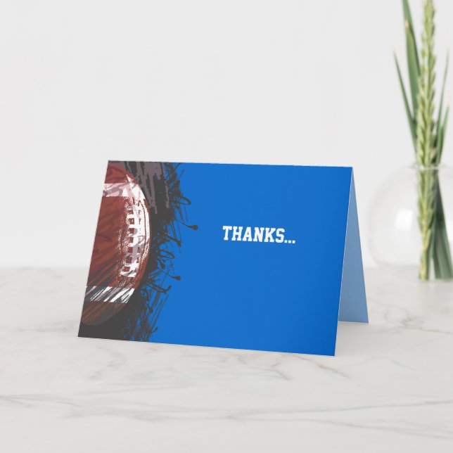 Fußball Thema Bar Bat Mitzvah Danke Karte (Vorderseite)
