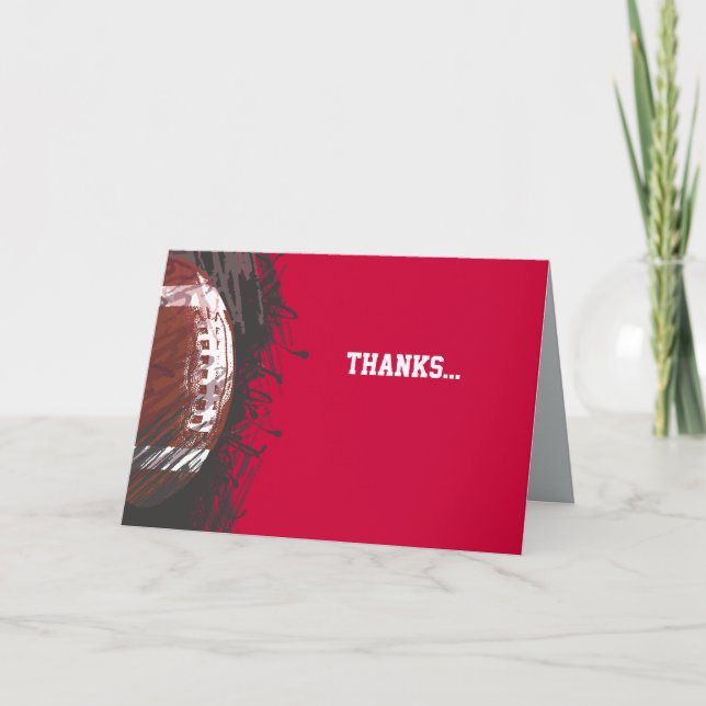 Fußball Thema Bar Bat Mitzvah Danke Karte (Vorderseite)