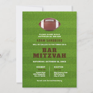 Fußball Thema Bar Mitzvah Einladung