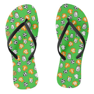 Fußball Thema Flip Flops in Ihren Club Farben