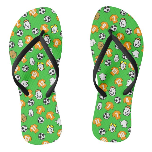Fußball Thema Flip Flops in Ihren Club Farben (Fußbett)