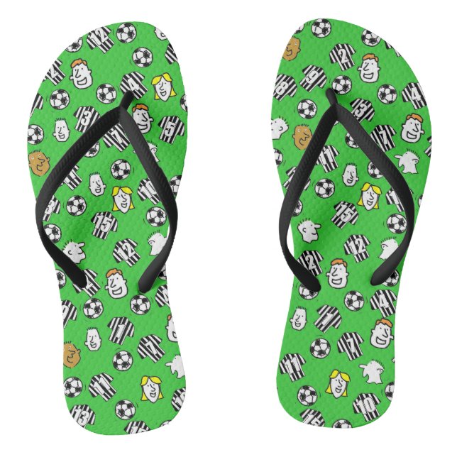 Fußball Thema Flip Flops in Ihren Club Farben (Fußbett)