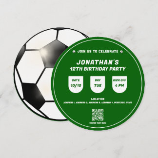 Fußball-Thema Geburtstagsfeier Einladung