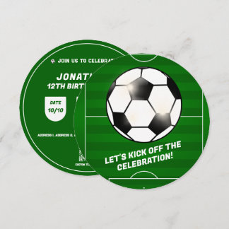 Fußball-Thema Geburtstagsfeier Einladung