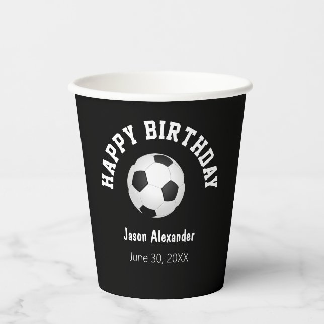 Fußball-Thema Geburtstagsparty Cups Tableware Pappbecher (Vorderseite)
