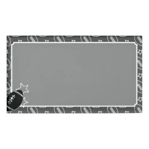 Fußball Thema (Grau & Schwarz) Namenschild