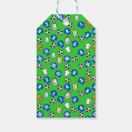Fußball Thema mit Shirts in Blau Geschenkanhänger