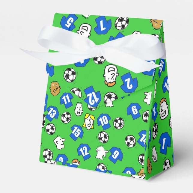 Fußball Thema mit Shirts in Blau Geschenkschachtel (Vorderseite)