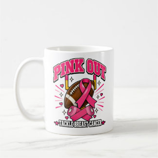 Fußball-Thema Pink Out - Bekämpfe Brustkrebs-Kunst Kaffeetasse