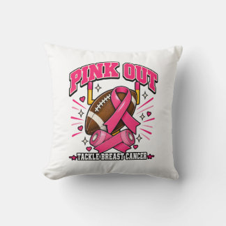 Fußball-Thema Pink Out - Bekämpfe Brustkrebs-Kunst Kissen