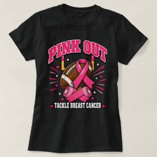 Fußball-Thema Pink Out - Bekämpfe Brustkrebs-Kunst T-Shirt